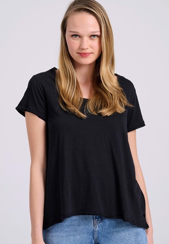 FUNKY BUDDHA-Γυναικείο t-shirt FUNKY BUDDHA FBL009-101-04 μαύρο
