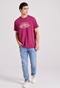 FUNKY BUDDHA-Ανδρικό t-shirt FUNKY BUDDHA FBM009-098-04 φούξια