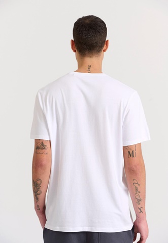 FUNKY BUDDHA-Ανδρικό t-shirt FUNKY BUDDHA FBM009-094-04 λευκό