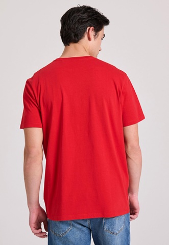 FUNKY BUDDHA-Ανδρικό t-shirt FUNKY BUDDHA  FBM009-094-04 κόκκινο 