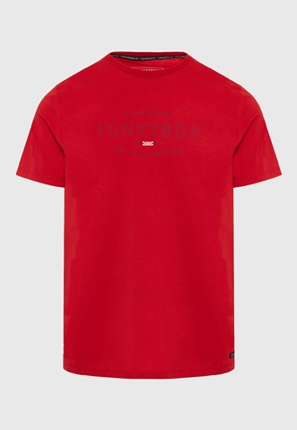 FUNKY BUDDHA-Ανδρικό t-shirt FUNKY BUDDHA  FBM009-094-04 κόκκινο 