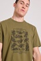FUNKY BUDDHA-Ανδρικό t-shirt FUNKY BUDDHA FBM009-065-04 χακί