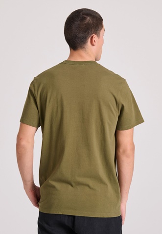 FUNKY BUDDHA-Ανδρικό t-shirt FUNKY BUDDHA FBM009-065-04 χακί