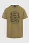 FUNKY BUDDHA-Ανδρικό t-shirt FUNKY BUDDHA FBM009-065-04 χακί