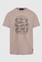 FUNKY BUDDHA-Ανδρικό t-shirt FUNKY BUDDHA FBM009-065-04 μπεζ