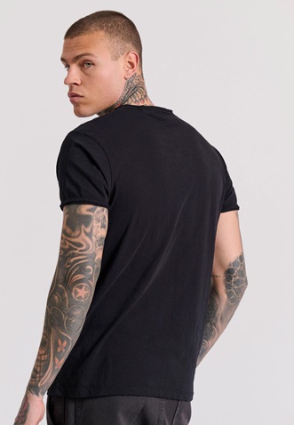 FUNKY BUDDHA-Ανδρικο t-shirt FUNKY BUDDHA FBM009-004-04 μαύρο
