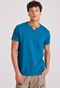 FUNKY BUDDHA-Ανδρικο t-shirt essentials FUNKY BUDDHA FBM009-004-04 μπλε 