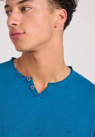 FUNKY BUDDHA-Ανδρικο t-shirt essentials FUNKY BUDDHA FBM009-004-04 μπλε 