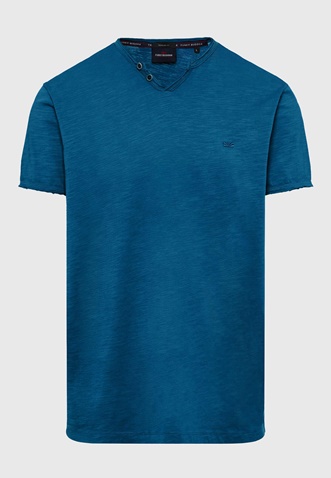 FUNKY BUDDHA-Ανδρικο t-shirt essentials FUNKY BUDDHA FBM009-004-04 μπλε 