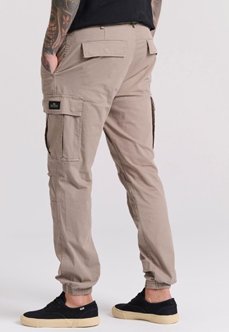 FUNKY BUDDHA-Ανδρικό cargo παντελόνι FUNKY BUDDHA FBM009-030-02 μπεζ