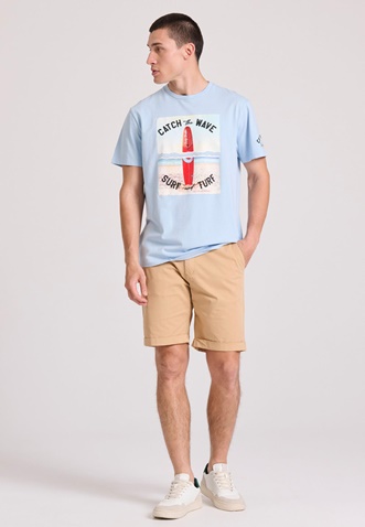 FUNKY BUDDHA-Ανδρική chino βερμούδα FUNKY BUDDHA  FBM009-012-03 μπεζ