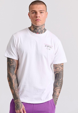 FUNKY BUDDHA-Ανδρικό t-shirt FUNKY BUDDHA FBM009-308-04 λευκό