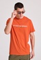 FUNKY BUDDHA-Ανδρικό t-shirt FUNKY BUDDHA FBM009-095-04 πορτοκαλί