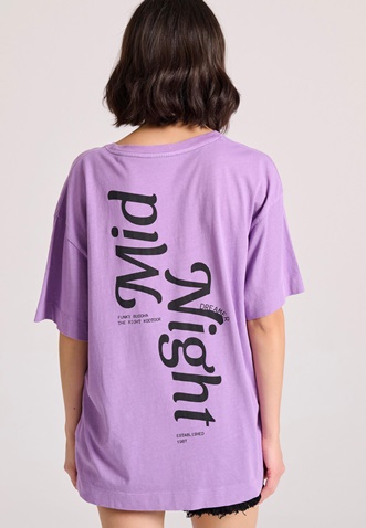 FUNKY BUDDHA-Γυναικείο t-shirt  FUNKY BUDDHA FBL009-120-04 μοβ