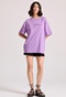FUNKY BUDDHA-Γυναικείο t-shirt  FUNKY BUDDHA FBL009-120-04 μοβ