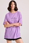 FUNKY BUDDHA-Γυναικείο t-shirt  FUNKY BUDDHA FBL009-120-04 μοβ
