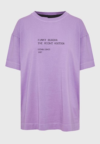 FUNKY BUDDHA-Γυναικείο t-shirt  FUNKY BUDDHA FBL009-120-04 μοβ