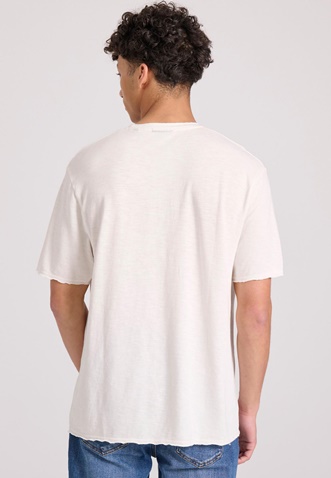 FUNKY BUDDHA-Ανδρικό t-shirt FUNKY BUDDHA FBM009-012-04 λευκό 