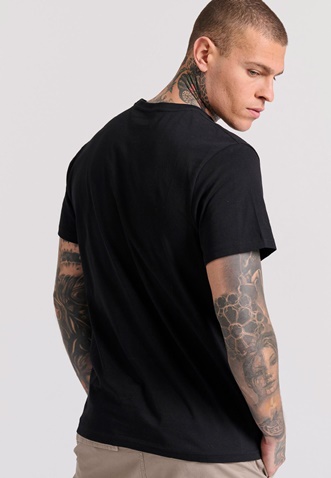 FUNKY BUDDHA-Ανδρικό t-shirt FUNKY BUDDHA FBM009-311-04 μαύρο 