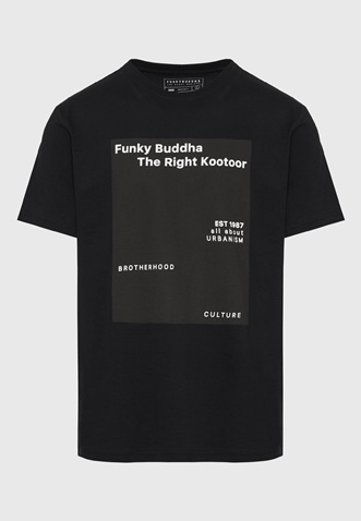 FUNKY BUDDHA-Ανδρικό t-shirt FUNKY BUDDHA FBM009-311-04 μαύρο 
