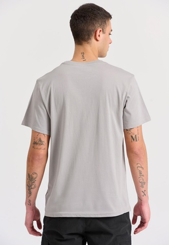 FUNKY BUDDHA-Ανδρικό t-shirt FUNKY BUDDHA FBM009-311-04 γκρι 
