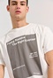 FUNKY BUDDHA-Ανδρικό t-shirt FUNKY BUDDHA FBM009-311-04 λεύκο