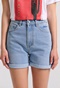 FUNKY BUDDHA-Γυναικείο τζιν σορτς FUNKY BUDDHA FBL009-168-03 ανοιχτό μπλε 