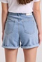 FUNKY BUDDHA-Γυναικείο τζιν σορτς FUNKY BUDDHA FBL009-168-03 ανοιχτό μπλε 