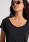 FUNKY BUDDHA-Γυναικείο t-shirt  FUNKY BUDDHA FBL009-105-04 μαύρο