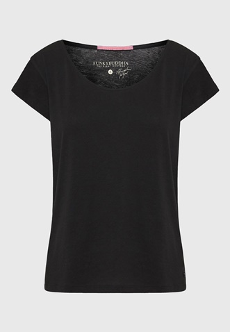 FUNKY BUDDHA-Γυναικείο t-shirt  FUNKY BUDDHA FBL009-105-04 μαύρο