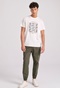 FUNKY BUDDHA-Ανδρικό chino παντελόνι FUNKY BUDDHA Garment dyed FBM009-013-02 χακί