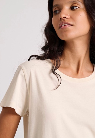 FUNKY BUDDHA-Γυναικείο t-shirt  FUNKY BUDDHA FBL009-103-04 μπεζ