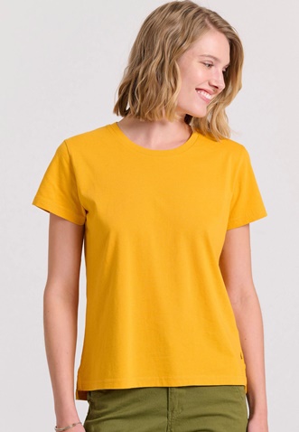 FUNKY BUDDHA-Γυναικείο t-shirt  FUNKY BUDDHA FBL009-103-04 κίτρινο