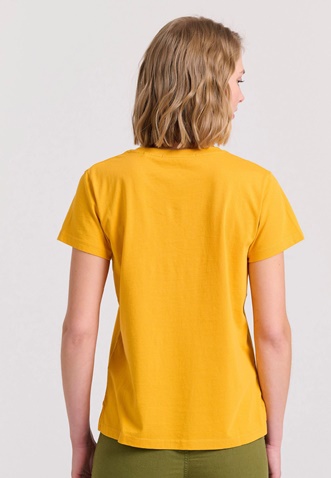 FUNKY BUDDHA-Γυναικείο t-shirt  FUNKY BUDDHA FBL009-103-04 κίτρινο