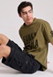 FUNKY BUDDHA-Ανδρική cargo βερμούδα FUNKY BUDDHA FBM009-031-03 μαύρη