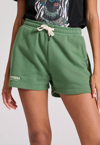 FUNKY BUDDHA-Γυναικείο σορτς FUNKY BUDDHA FBL009-106-03 πράσινο 