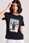 FUNKY BUDDHA-Γυναικείο t-shirt  FUNKY BUDDHA FBL009-124-04 μαύρο