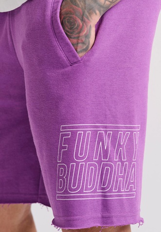 FUNKY BUDDHA-Ανδρική αθλητική βερμούδα FUNKY BUDDHA  FBM009-051-03 μοβ
