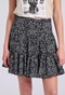 FUNKY BUDDHA-Γυναικεία mini φούστα FUNKY BUDDHA FBL009-107-14 μαύρο λευκό φλοράλ