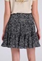 FUNKY BUDDHA-Γυναικεία mini φούστα FUNKY BUDDHA FBL009-107-14 μαύρο λευκό φλοράλ