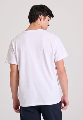 FUNKY BUDDHA-Ανδρικό t-shirt FUNKY BUDDHA FBM009-304-04 λευκό
