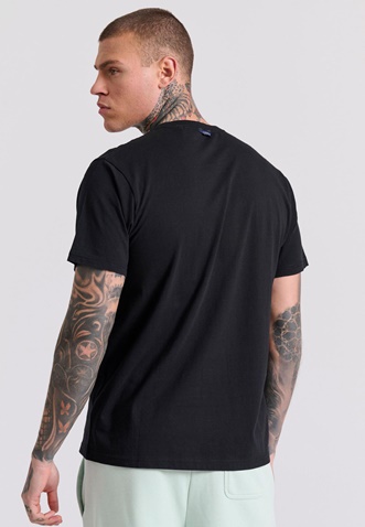 FUNKY BUDDHA-Aνδρικό T-shirt FUNKY BUDDHA FBM009-017-04 μαύρο