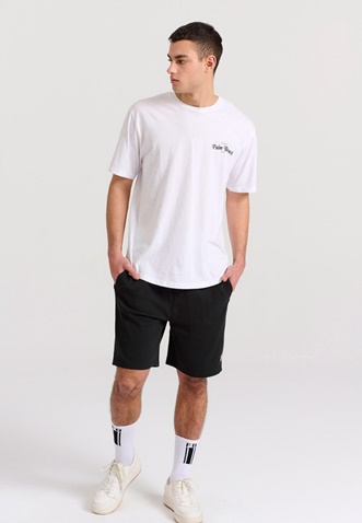FUNKY BUDDHA-Ανδρικό t-shirt FUNKY BUDDHA FBM009-062-04 λευκό