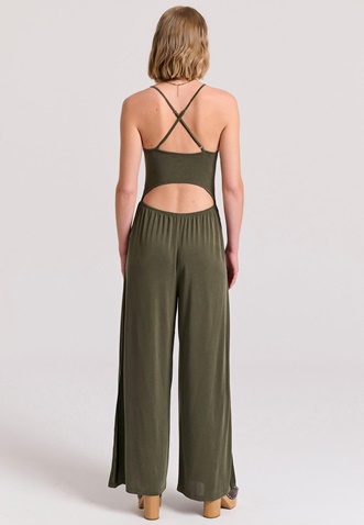 FUNKY BUDDHA-Γυναικεία ολόσωμη φόρμα FUNKY BUDDHA FBL009-101-12 χακί 