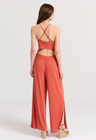 FUNKY BUDDHA-Γυναικεία ολόσωμη φόρμα FUNKY BUDDHA FBL009-101-12 κόκκινη