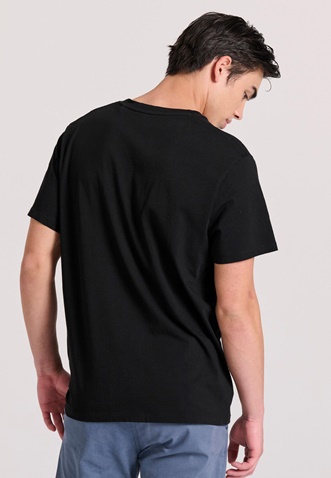 FUNKY BUDDHA-Ανδρικο t-shirt FUNKY BUDDHA FBM009-002-04 μαύρο