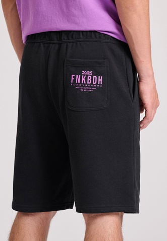 FUNKY BUDDHA-Ανδρική αθλητική βερμούδα FUNKY BUDDHA FBM009-055-03 μαύρη