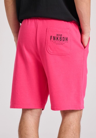 FUNKY BUDDHA-Ανδρική αθλητική βερμούδα FUNKY BUDDHA FBM009-055-03 φούξια 