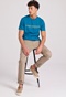 FUNKY BUDDHA-Ανδρικό t-shirt FUNKY BUDDHA FBM009-010-04 μπλε