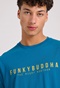 FUNKY BUDDHA-Ανδρικό t-shirt FUNKY BUDDHA FBM009-010-04 μπλε